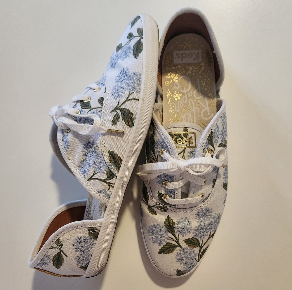 Keds X Rifle Paper Co Hydrangea Sneakers size 9